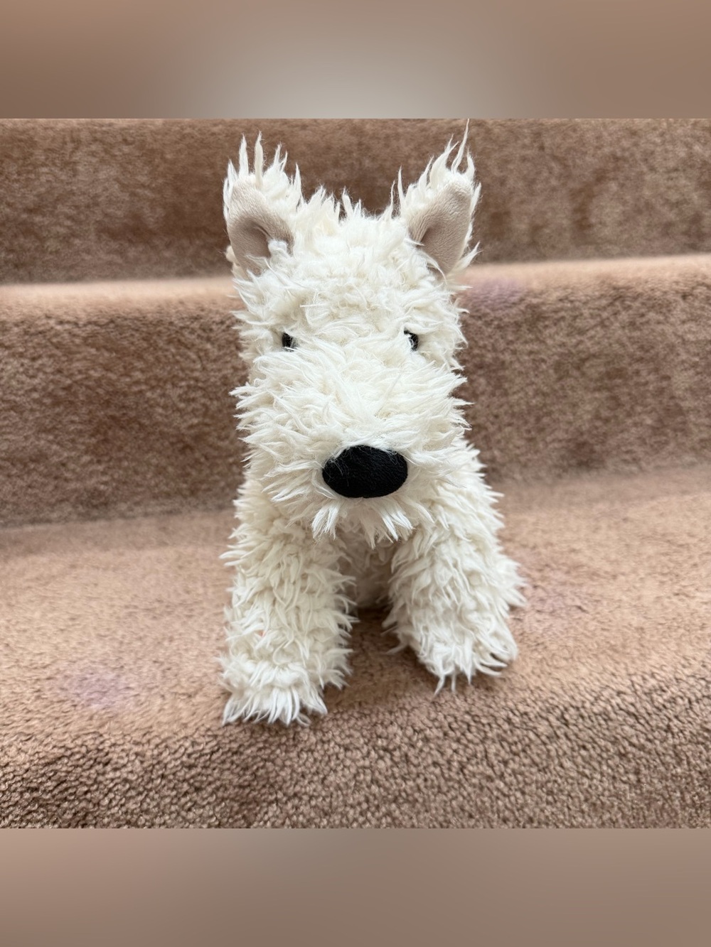 Jellycat Munro Scottie Dog Plush Toy 10” (Medium) signature creamy, tufty fur